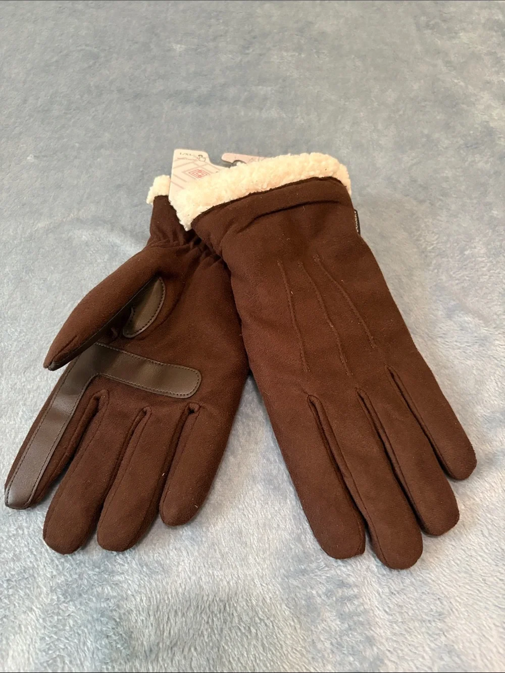 isotoner Brown Women's Fleece-Trim Winter Gloves
